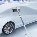 3 In 1 Snow Brush and Ice Scraper for Car Windshield Extendable Snow Removal 360° Pivoting Vehicle Winter Shovel Brush Snow Scraper with Long Handle for Car SUV Trucks (White)