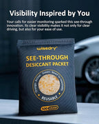 wisedry 2 x 500 Gram See-Through Silica Gel Desiccant Packets, Large Capacity Moisture Absorbers Bags, Color-Indicating Desic