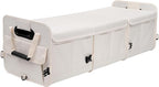 Car Trunk Organizer with Lid Storage Collapsible Multi Compartment Adjustable Straps for SUV, Truck, Sedan(Beige) XL