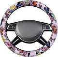 Outlet Pretty Colorful Butterfly Steering Wheel Cover, Universal 14.5-15 Inch Anti-Slip Leather Car Wheel Protector for Women