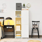 Portable Closet Wardrobe, Foldable Clothes Organizer with Magnetic Door, Freestanding Closet Clothes Organizer for Bedroom, E