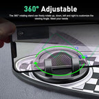 Multifunction Car Anti-Slip Mat, Storage Pad & Rotatable Phone Holder & Parking Number Plate, 11.8" x 5.4" Organizer Pad for 