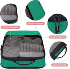 4 PCS Set Compression Packing Cubes for Travel, Lightweight Packaging Organizer Bags for Carry On Space Saving, Travel Essent