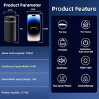 100ML Car Diffuser, USB Rechargeable Battery Operated, Powered Cordless Essential Oil Humidifier, 7 LED Color Lights 2 Timer 