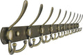Dseap Coat Rack Wall Mount - 38” Long 10-Tri-Hooks Heavy Duty Coat Hanger Rail Wall Hooks for Hanging Coats Hats Clothing Clo