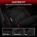 LASFIT Floor Mats for Mercedes Benz E Class 2017-2023 E300 / E350 / E400 / E450/ E43 AMG / E53 AMG / E63 AMG S (Fit Sedan & Wagon Only), All Weather TPE Floor Liners for E Class, 1st & 2nd Row