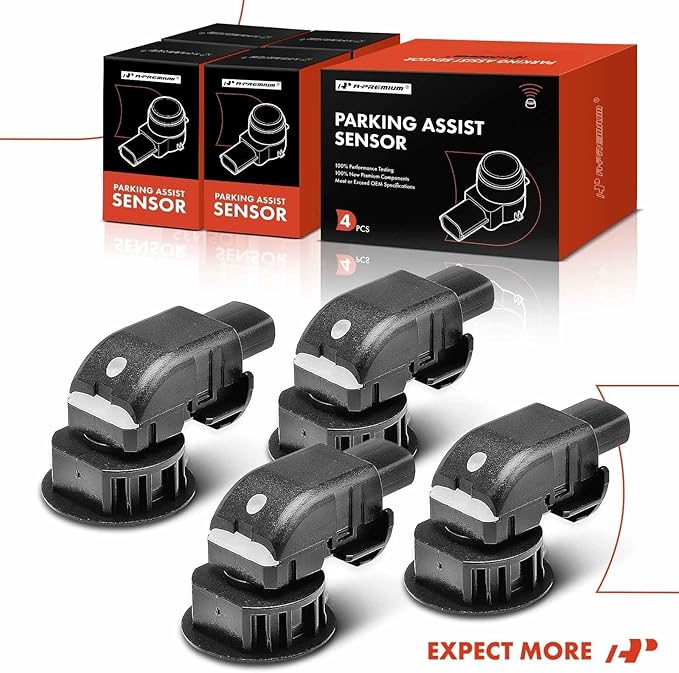 A-Premium 4-PC Rear Reverse Backup Parking Assist Sensor Car Bumper PDC Compatible with Select Toyota Models - FJ Cruiser 200