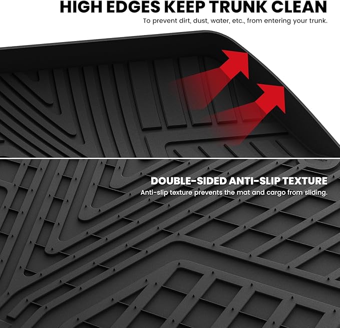 LASFIT Trunk Mat for Honda Odyssey 2026 2025 2024 2023 2022 2021 2020 2019 2018 Mini Passenger Van, All Weather TPE Cargo Mat Trunk Liner Only, Black (EX-L/Elite/Touring/Sport-L/Sport/EX/LX)