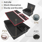 Muslogy Center Console Organizer Compatible with Toyota Tacoma 2024 2025 2026 Accessories Middle Console Storage Box ABS Material with Anti-Slip Mats Interior Insert Tray (Red)