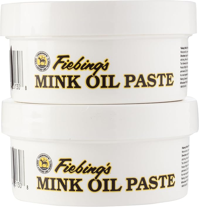 Fiebing's Mink Oil for Leather Boots (2 Pack, 6 oz Each) - Leather Cleaner & Conditioner - Waterproof, Preserve, Soften All S