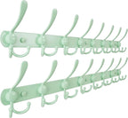 Dseap Coat Rack Wall Mount - 29.5” Long 8-Tri-Hooks Heavy Duty Coat Hanger Rail Wall Hooks for Hanging Coats Hats Clothing Cl
