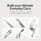 KeySmart Original Key Holder - Compact Key Organizer for Key Chain, Minimalist Clutter-Free EDC Keychains Key Ring, Red Forge