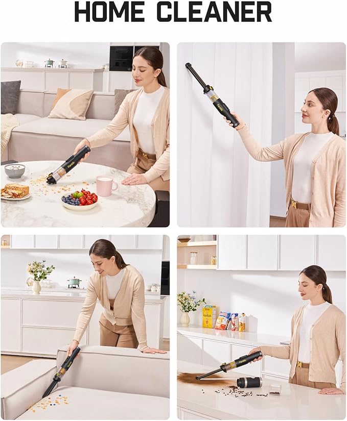 Fanttik Slim V10 Lite Cordless Handheld Vacuum, 0.98lb Lightweight with All-in-One Base Design, 12000Pa Suction & Smart LED D
