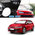 TINGLU Sun Shade for Volkswagen VW Golf/Rabbit/GTI/R32 MK6 5K 2009-2014 Accessories Windshield Sun Shade Window Shade UV Rays Protection Sun Visor Cover with Steering Wheel Sunshade Storage Bag