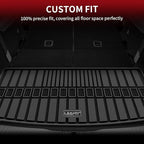 LASFIT Trunk Mat for Jeep Grand Cherokee L 2021-2025 2026 6 Seaters and 7 Seaters All Weather TPE Custom Fit Cargo Mat Trunk Liner Cargo Liner, Black