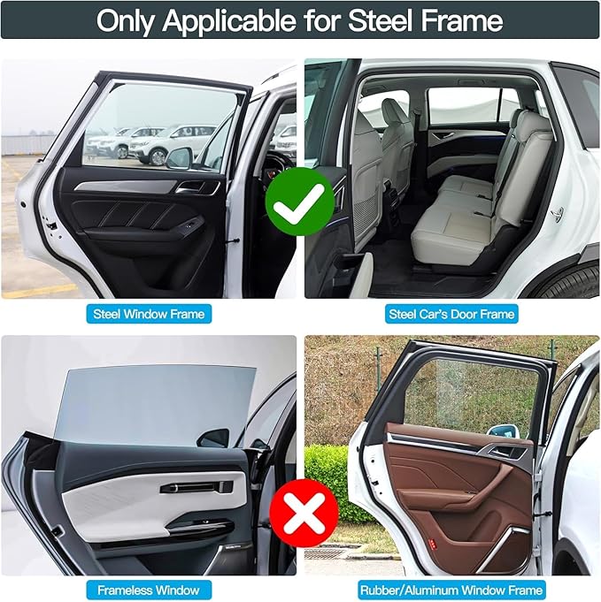 ZATOOTO Car Window Shade for Baby Car Privacy Shades Full Blackout Car Window Covers for Back Window Magnetic Side Window Shade Universal Cool Down Your Car Great for Traveling, Camping Privacy
