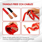 NOONE 2 Gauge 16FT Heavy Duty Jumper Cables for Car Battery, 800A Automotive Booster Cables for Jump Starting Dead or Weak Batteries Includes Carry Box for SUV/Truck