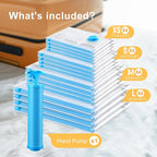 UPGOGO Vacuum Bags for Travel, Space Saver Vacuum Storage Combo (16 Pack)