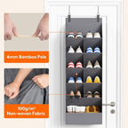 Lifewit 6 Tier Over the Door Shoe Organizer with 11 Large Deep Pockets, Fabric Hanging Shoes Shelf for Closet, Dorm Storage, 