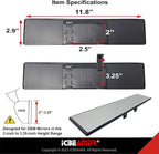 11.8" ICBEAMER Clip On Rear View Mirror | Flat Clear Tint Glass, Panoramic Wide Angle HD Glass, Anti Glare, Universal Fit for Car, SUV, Truck | Eliminates Blind Spots (1 Pack)