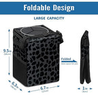 Car Trash Can – Multi-Purpose, Lightweight and Portable with Durable Water-Resistant Coating, No Installation Required, Practical and Ample Capacity, Variety of Colors.Black Leopard Print