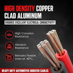 K KRIËGER Jumper Cables for Car Battery, Heavy Duty Automotive Booster Cables for Jump Starting Dead or Weak Batteries with Carrying Bag Included (16-Feet (4-Gauge)
