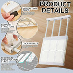Gerrii 2 Pcs Closet Tension Shelf Rod Expandable Shelf Locker Organizer Adjustable Storage Rack Scalable Layered Divider Sepa