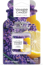 Yankee Candle Car Air Fresheners Hanging Car Jar Ultimate Lemon Lavender Scented Neutralizes Odors Up To 30 Days, Purple