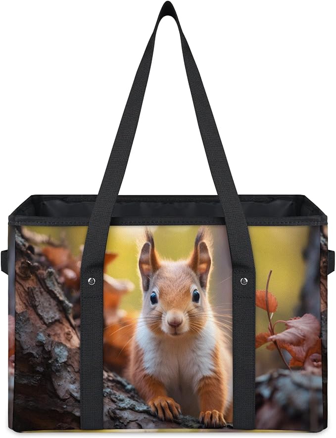 Reusable Grocery Bags Heavy Duty Shopping Bags Foldable Large Tote Bags with Long Handles & Hard Bottom
