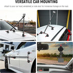 NEEWER Triple Suction Cup Car Mount Kit, Carbon Fiber Camera Mount with Action Camera Adapter, NATO Rail & 24"/60cm Extension Pole Compatible with GoPro Insta360, 2.2lb/1kg Max Load, CA136