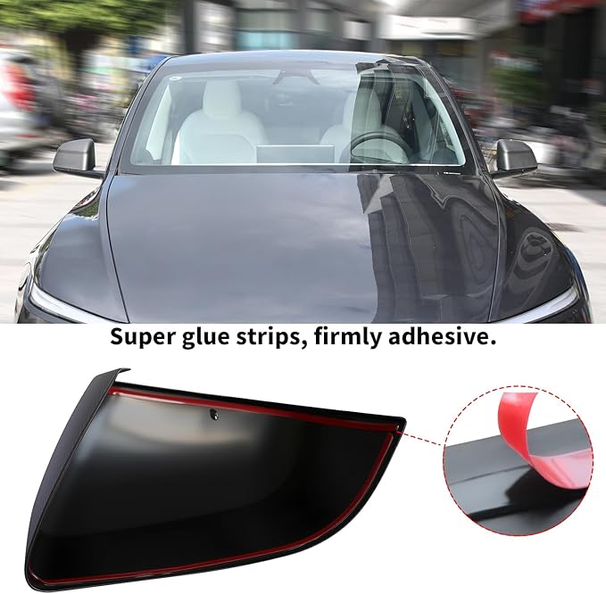 Rearview Mirror Guard Cover for Tesla Model Y Juniper 2025 2026 Side Mirror Cover Exterior Accessories of 2pc (Matte Carbon Fiber) (Not fit 2026 Standard & Performance)