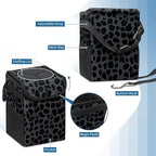 Car Trash Can – Multi-Purpose, Lightweight and Portable with Durable Water-Resistant Coating, No Installation Required, Practical and Ample Capacity, Variety of Colors.Black Leopard Print