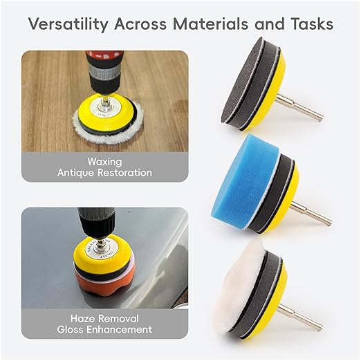145pcs 3 inch Sandpaper Polishing Kit for Headlight Restoration, 60 to 10000 Grit Wet Dry Sanding Dicsc with Drill Buffing Pa