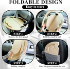 Outus 2 in 1 Car Steering Wheel Tray Steering Wheel Desk for Laptop Wooden Car Table Foldable for Eating Food Writing Work Multipurpose Travel Cars Accessories
