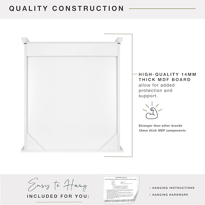 MCS 23x26 White Medicine Cabinet Organizer, Wall Mounted Bathroom Cabinet for Over-The-Toilet Storage, Bathroom Furniture & R