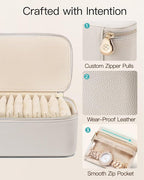 VLANDO Travel Jewelry Case,Jewelry Box with 12 Velvet Jewelry Pouch Jewelry Travel Organizer for Mothers Day Mom Gifts, Jewel