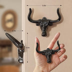 Cowboy Hat Rack for Wall, Cast Iron Cowboy Hat Holder,Hat Storage Organizer Hat Hooks for Wall Western Decor for Bedroom