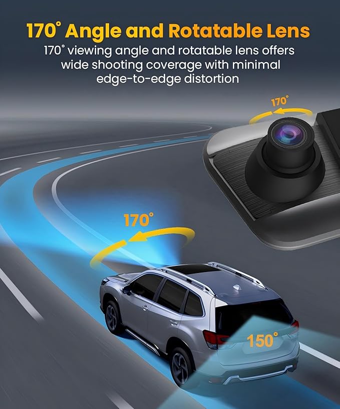 Mirror Dual Dash Camera for Car, Dashcam 4K Front 2.5K IMX335 Rear View/ADAS BSD LCA Wi-Fi&APP WDR Night Vision G-Sensor Loop