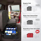 Under Seat Truck Organizer Storage Box with Removable Divider & 4 Storage Mesh Bag,Collapsible Trunk Organizer for Car, SUV,
