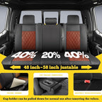 LINGVIDO Car Seat Covers Full Set (5 Seats) - Premium Perforated Nappa Leather, Waterproof Shield, Omni-Adapt Fit SUVs Sedans