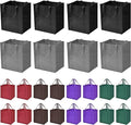 JERIA 24-Pack Reusable Grocery Bags，Large Washable Foldable Shopping Bags，Heavy Duty Tote Bags with Reinforced Handles