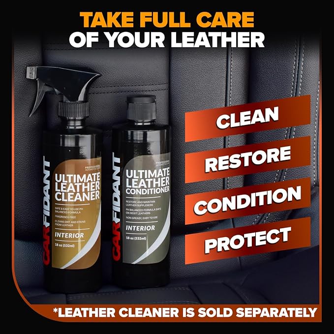 Leather Couch Conditioner & Restorer - Full Leather Restore & Conditioning Kit with Applicator Pad for Car Seats, Couch, Furn