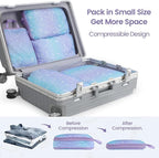 Cambond Compression Packing Cubes for Travel - Lightweight Expandable Travel Bags Luggage Organizers Travel Essentials Compre
