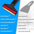 Ice Scraper Brass Blade Car Ice Scraper Long Handle 14,5 inch Ice Scraper for Car Snow Scraper Ice Scrapers for Car Windshield Original Murska from Europe (L&P A055 Black Red)