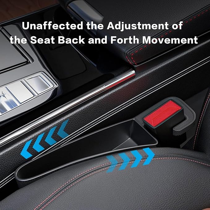 2 Pack Car Seat Gap Filler Organizer Universal Car Gap Seat Filler for Cars & SUVs，Space-Saving Car Organizer Storage Box，Prevents Item Drops，Car Seat Gap Filler for Clutter-Free Interior
