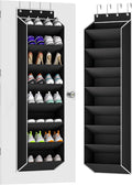 KYEVIS Over The Door Shoe Organizer Storage Fit 16-24 Pairs Hanging Shoe Rack Organiser for Closet Door, Deep Pocket Shoe Hol