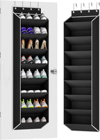 KYEVIS Over The Door Shoe Organizer Storage Fit 16-24 Pairs Hanging Shoe Rack Organiser for Closet Door, Deep Pocket Shoe Hol