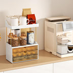 StorBin 3 Large Drawers Makeup Organizer - 5 Tier Bathroom Counter Organizers and Storage, Versatile Perfume Vanity Organizer
