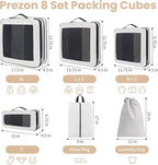 Compression Packing Cubes for Travel, Lightweight Vacation Travel Essentials, Travel Accessories for Suitcase Organizer Bags 