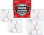 Park Ranger 4 pcs: U.S.A. Made Garage Parking Aid Bright White Amazingly Simple Perfect Assist Gadget Stop Indicator, Easy Install Stopper Peel & Stick Tape & Wall Decals 1 per Vehicle